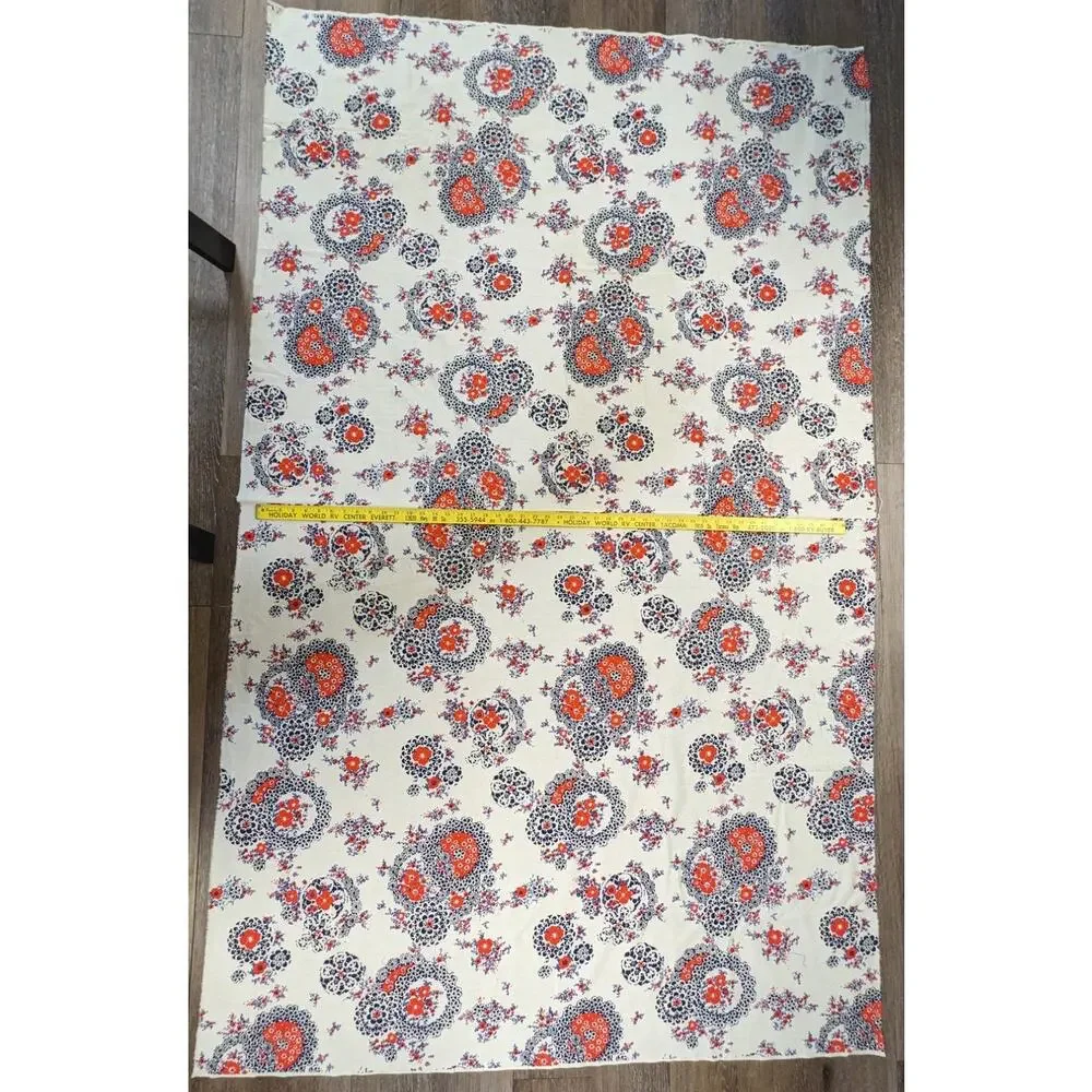 Lot Vintage 1970's Patriotic Fabrics 2 7/8 Yds HAWAIIAN & 3/4 Yd KLOPMAN MILLS